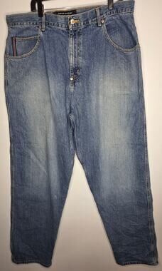 Phat Farm Men's Size 40 Blue Medium Wash Denim Jeans Y2k Streetwear